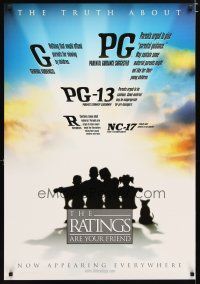 3f631 RATINGS ARE YOUR FRIEND 1sh '00 MPAA film rating informational poster!
