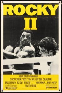 3f653 ROCKY II 1sh '79 Sylvester Stallone & Carl Weathers fight in boxing sequel!