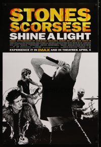 3f692 SHINE A LIGHT advance DS 1sh '08 Martin Scorcese's Rolling Stones documentary, concert image!