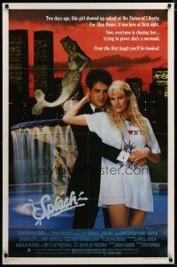 3f722 SPLASH 1sh '84 Tom Hanks loves mermaid Daryl Hannah in New York City!
