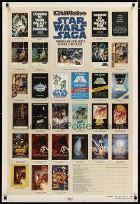 3f743 STAR WARS CHECKLIST 2-sided Kilian 1sh '85 great images of U.S. posters!