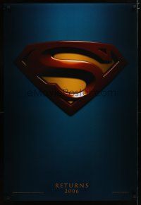 3f755 SUPERMAN RETURNS teaser DS 1sh '06 Bryan Singer, Brandon Routh, Kate Bosworth, Kevin Spacey