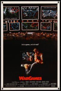 3f806 WARGAMES 1sh '83 Matthew Broderick plays video games to start World War III!