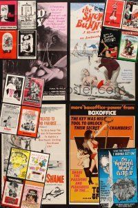 3g034 LOT OF 21 CUT PRESSBOOKS FROM SEXPLOITATION MOVIES '60s-70s super sexy photos & artwork!