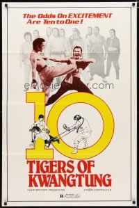 3h003 10 TIGERS OF KWANGTUNG 1sh '80 kung fu action, the odds on excitement are ten to one!