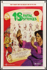 3h006 18 FATAL STRIKES 1sh '81 martial arts, they taught him the ancient way of killing!