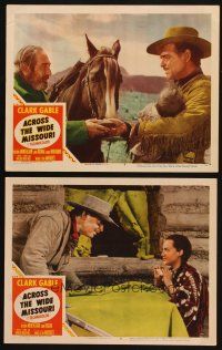 3j858 ACROSS THE WIDE MISSOURI 2 LCs '51 Clark Gable & Native American Indian Maria Elena Marques!
