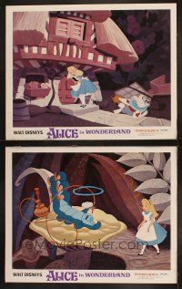 3j860 ALICE IN WONDERLAND 2 LCs R74 Walt Disney Lewis Carroll classic, great cartoon images!