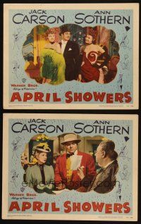 3j865 APRIL SHOWERS 2 LCs '48 Jack Carson, pretty Ann Sothern , songs, girls & fun galore!
