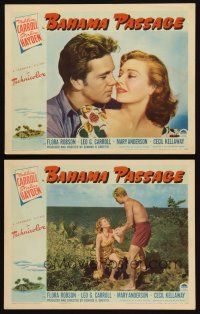 3j869 BAHAMA PASSAGE 2 LCs '41 great images of Madeleine Carroll & a young Sterling Hayden!