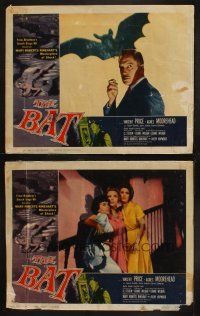 3j870 BAT 2 LCs '59 best image of smoking Vincent Price, scared Agnes Moorehead on stairs!