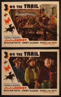 3j772 3 ON THE TRAIL 3 LCs R46 western cowboy William Boyd as Hopalong Cassidy, Jimmy Ellison!