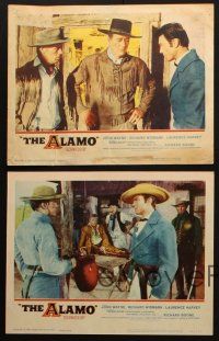 3j647 ALAMO 5 LCs '60 cowboy western images of John Wayne, Laurence Harvey & Richard Widmark!