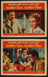 3j044 ANOTHER TIME ANOTHER PLACE 8 LCs '58 sexy Lana Turner has an affair with young Sean Connery!