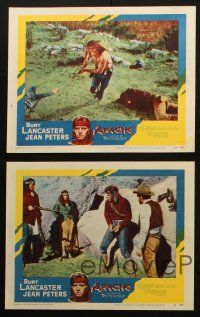 3j648 APACHE 5 LCs '54 Robert Aldrich, John McIntire attacked by Native American Burt Lancaster!