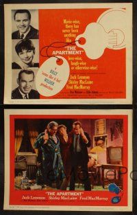 3j517 APARTMENT 7 LCs '60 Jack Lemmon, Shirley MacLaine, Fred MacMurray, Billy Wilder!