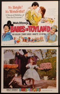 3j018 BABES IN TOYLAND 9 LCs '61 Walt Disney, great images of Tommy Sands & Annette Funicello!