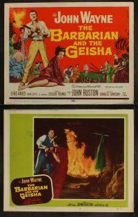 3j051 BARBARIAN & THE GEISHA 8 LCs '58 directed by John Huston, John Wayne & sexy Eiko Ando!