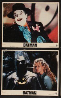 3j518 BATMAN 7 LCs '89 Michael Keaton, Kim Basinger, Jack Nicholson, directed by Tim Burton!