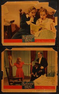 3j702 BELOVED BRAT 4 LCs '38 gorgeous Dolores Costello, wacky Bonita Granville, Donald Briggs!