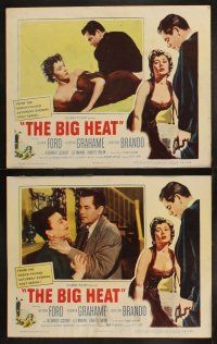 3j056 BIG HEAT 8 LCs '53 Glenn Ford & sexy Gloria Grahame in a Fritz Lang film noir!
