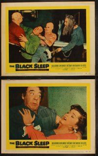 3j520 BLACK SLEEP 7 LCs '56 Lon Chaney Jr., Tor Johnson, Patricia Blake, terror-drug wakes the dead!