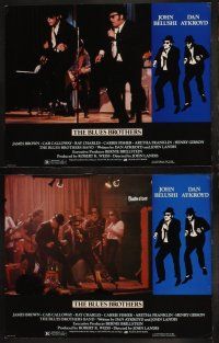 3j070 BLUES BROTHERS 8 LCs '80 John Belushi & Dan Aykroyd are on a mission from God!