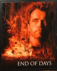 3j009 END OF DAYS 10 LCs '99 cool images of Arnold Schwarzenegger, Robin Tunney, Gabriel Byrne!