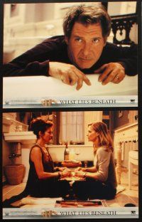 3j016 WHAT LIES BENEATH 10 LCs '00 Robert Zemeckis directed, Harrison Ford & Michelle Pfeiffer!