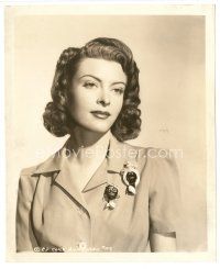 3k034 ANN DORAN 8.25x10 still '30s pretty head & shoulders portrait with cool pins on her blouse!