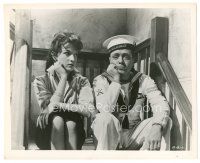 3k052 BABY & THE BATTLESHIP deluxe 8x10 still '57 English sailor Richard Attenborough & Gastoni!