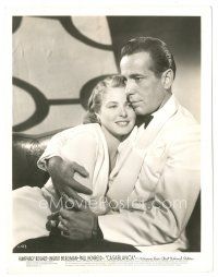 3k137 CASABLANCA 8x10.25 still R50s wonderful close up of Humphrey Bogart hugging Ingrid Bergman!