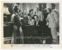 3k147 CHAIN LIGHTNING 8x10 still '49 Humphrey Bogart in tux playing piano next to James Brown!