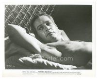 3k169 COOL HAND LUKE 8x10 still '67 best close up of barechested Paul Newman in his bunk!