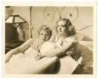 3k179 DANCING LADY 8.25x10 still '33 c/u of Joan Crawford & Winnie Lightner sharing a bed!
