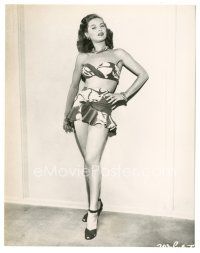 3k207 DONA DRAKE 7.75x9.75 still '42 full-length sexy portrait in two-piece outfit & high heels!