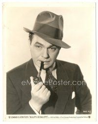 3k242 EDWARD G. ROBINSON 8x10 still '36 great portrait with pipe from Bullets or Ballots!
