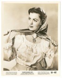 3k264 FAITH DOMERGUE 8x10 still '50 sexy close up with scarf from Where Danger Lives!