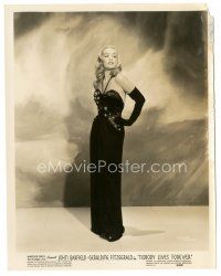 3k272 FAYE EMERSON 8x10.25 still '46 full-length portrait in evening gown from Nobody Lives Forever!