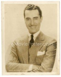 3k289 FOUR WALLS 8x10.25 still '28 portrait of John Gilbert in suit & tie with his arms crossed!