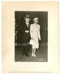 3k312 GEORGE RAFT 8x10 still '37 attending premiere of Souls at Sea with fiancee Virginia Pine!