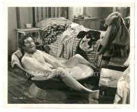3k417 INVADERS 8.25x10 still '42 Powell & Pressburger, naked bearded Laurence Olivier in bath tub!