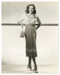 3k444 JANE RUSSELL 7.25x9.5 still '50s full-length portrait in sexy dress & high heels!