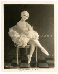 3k452 JAZZ SINGER 8x10 still '27 close up of pretty May McAvoy wearing ballerina outfit!