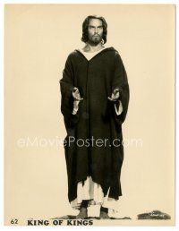 3k458 JEFFREY HUNTER 7.75x10.25 still '61 best portrait as Jesus Christ in King of Kings!