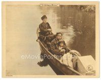 3k460 JES' CALL ME JIM 8x10 LC '20 Will Rogers in canoe with his son Jimmy + Raymond Hatton & dog!