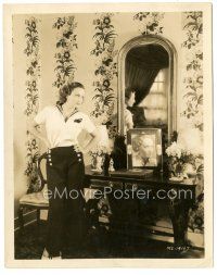 3k467 JOAN CRAWFORD 8x10.25 still '30s posing by the vanity w/framed portrait of Marlene Dietrich!