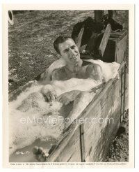 3k474 JOE DAKOTA 8x10 still '57 wacky close up of Jock Mahoney taking a bath in a horse trough!