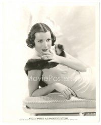 3k503 KITTY CARLISLE deluxe 8.25x10 still '34 sexy portrait in dress from Murder at the Vanities!