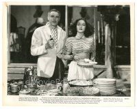 3k586 MASQUERADE IN MEXICO 8x10.25 still '46 Patric Knowles & sexy Dorothy Lamour snacking!